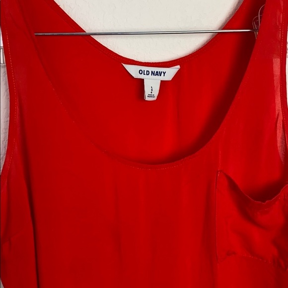 Old Navy Red Front Pocket Red Tank - Picture 3 of 6